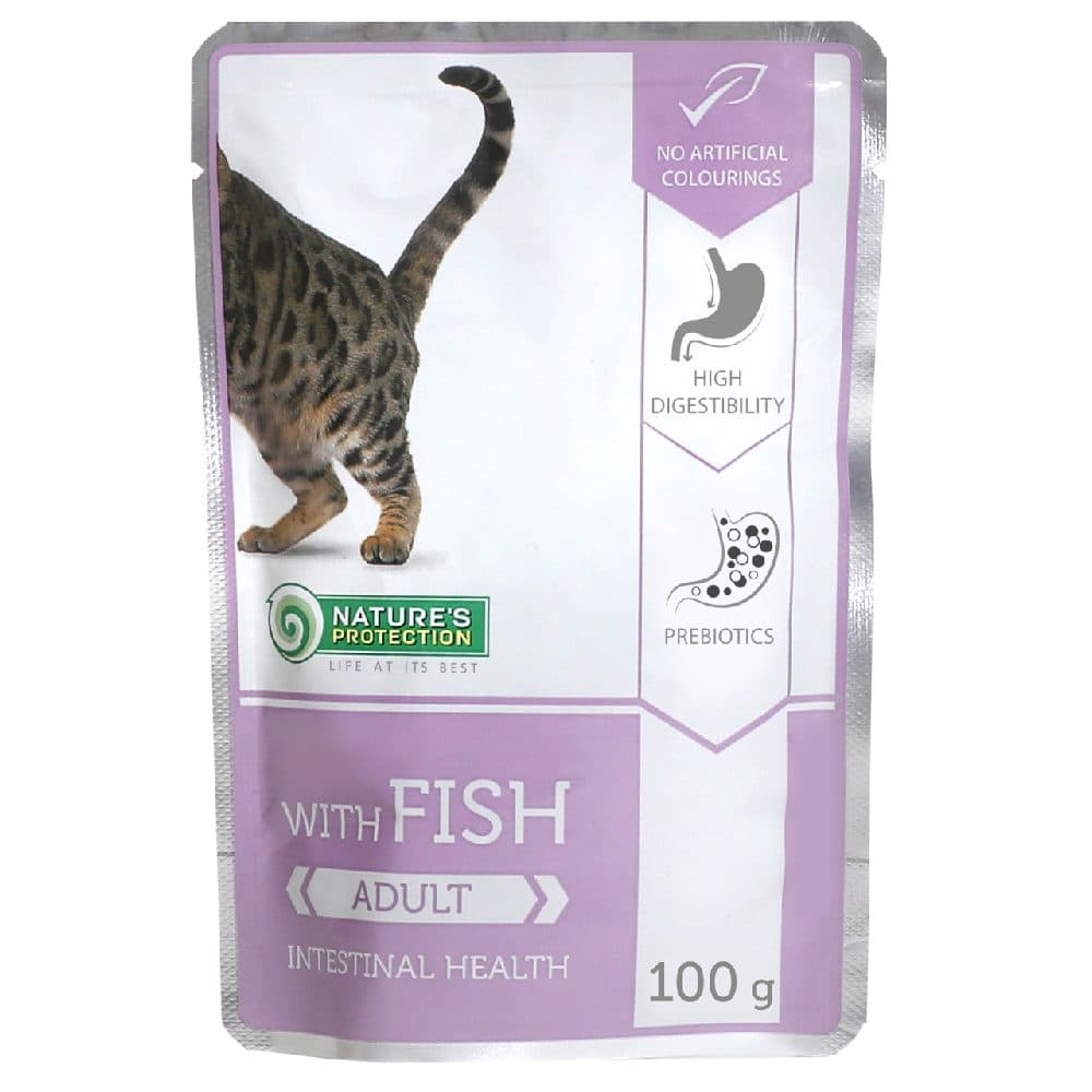 Nature's Protection 成貓腸道健康主食袋裝濕糧 魚肉配方 100g